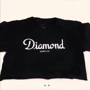 Diamond supply co. Crop tee